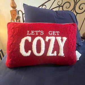 Red Cozy Holiday Pillow
